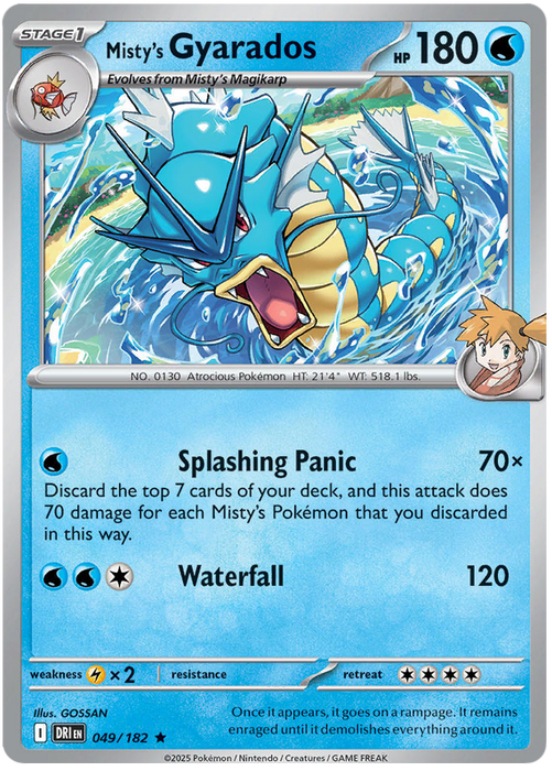 Misty's Gyarados 049/182 Rare Pokemon Card (Scarlet & Violet Destined Rivals)