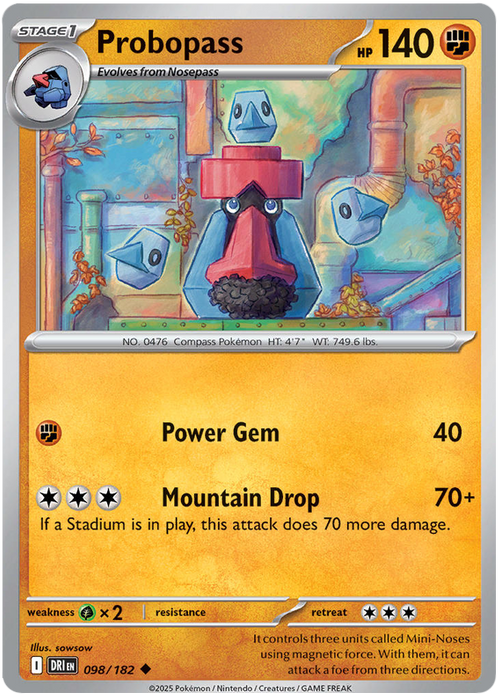 Probopass 098/182 Uncommon Pokemon Card (Scarlet & Violet Destined Rivals)