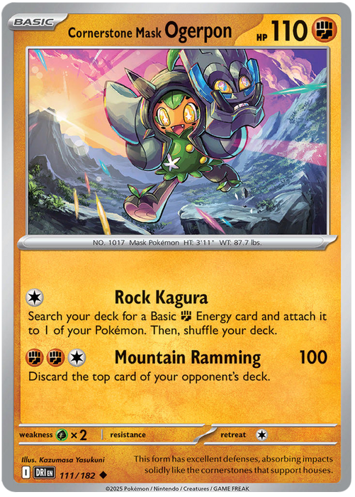Cornerstone Mask Ogerpon 111/182 Uncommon Pokemon Card (Scarlet & Violet Destined Rivals)