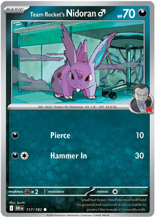 Team Rocket's Nidoran? 117/182 Common Pokemon Card (Scarlet & Violet Destined Rivals)