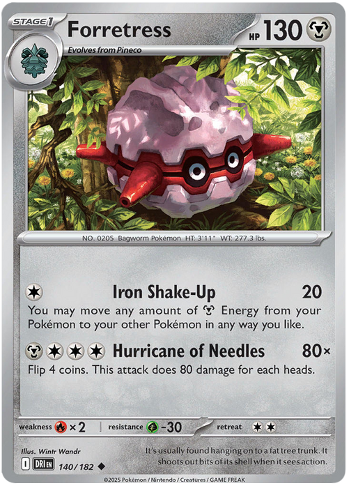 Forretress 140/182 Uncommon Pokemon Card (Scarlet & Violet Destined Rivals)