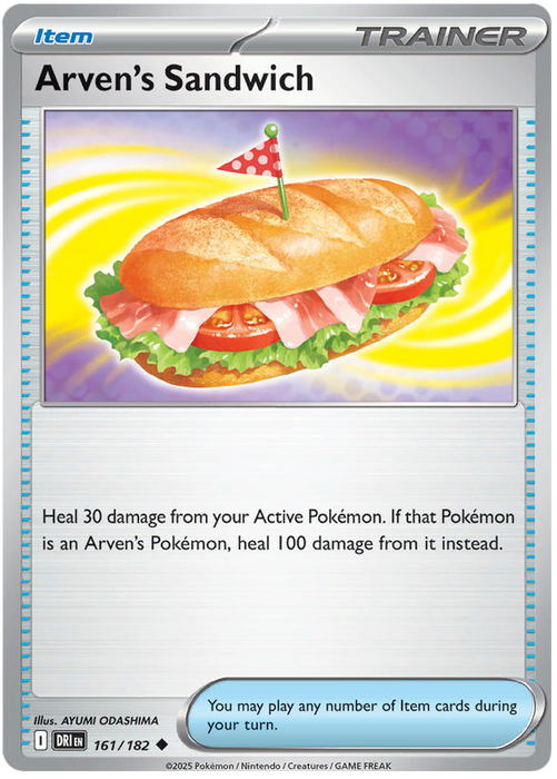 Arven's Sandwich 161/182 Uncommon Pokemon Card (Scarlet & Violet Destined Rivals)