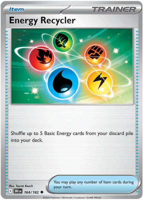 Energy Recycler 164/182 Uncommon Pokemon Card (Scarlet & Violet Destined Rivals)