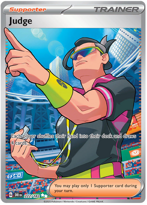 Judge 222/182 Ultra Rare Pokemon Card (Scarlet & Violet Destined Rivals)