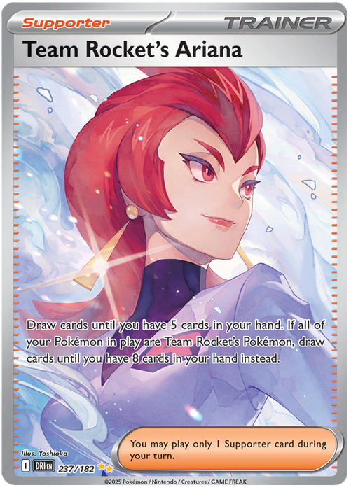 Team Rocket's Ariana 237/182 Special Illustration Rare Pokemon Card (Scarlet & Violet Destined Rivals)