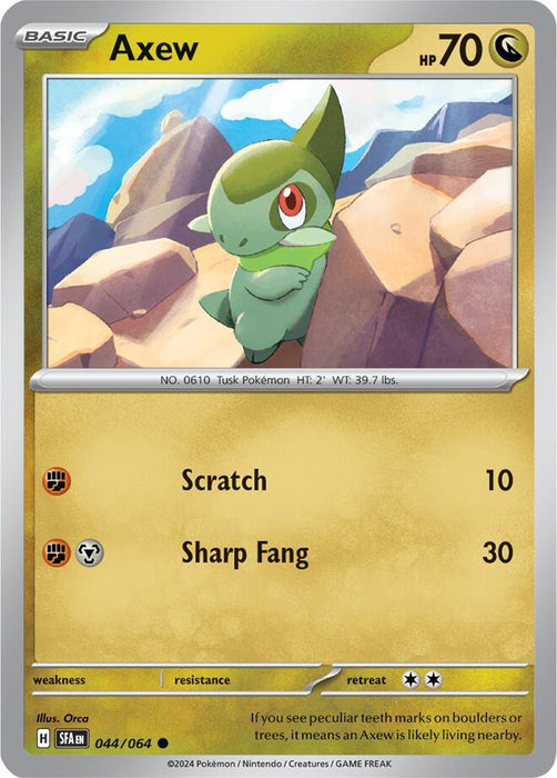 Axew 044/063  Common Pokemon Card (SV Shrouded Fable)