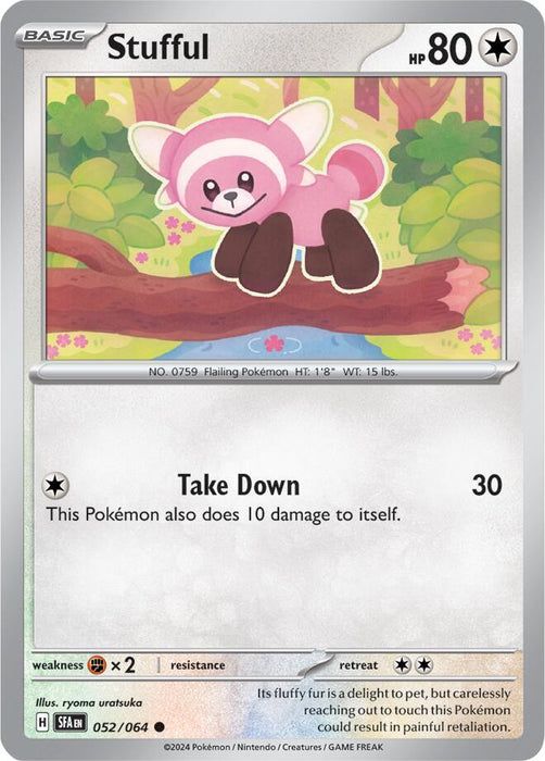 Stufful 052/063  Common Pokemon Card (SV Shrouded Fable)