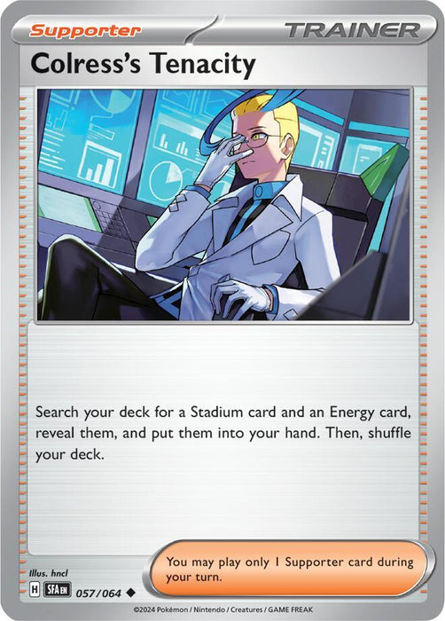 Colress's Tenacity 057/063  Uncommon Pokemon Card (SV Shrouded Fable)