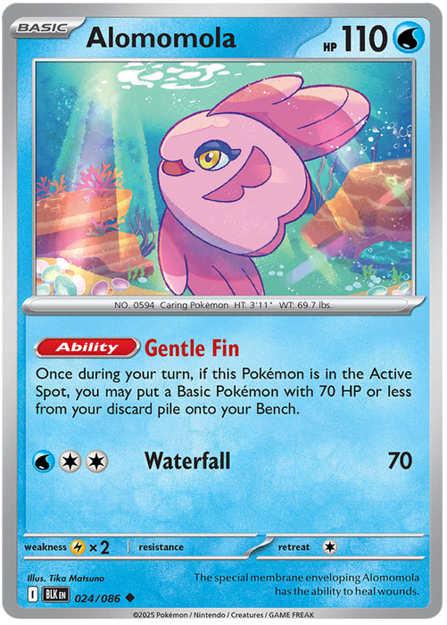 Alomomola 024/086 Uncommon Pokemon Card (Scarlet & Violet Black Bolt)