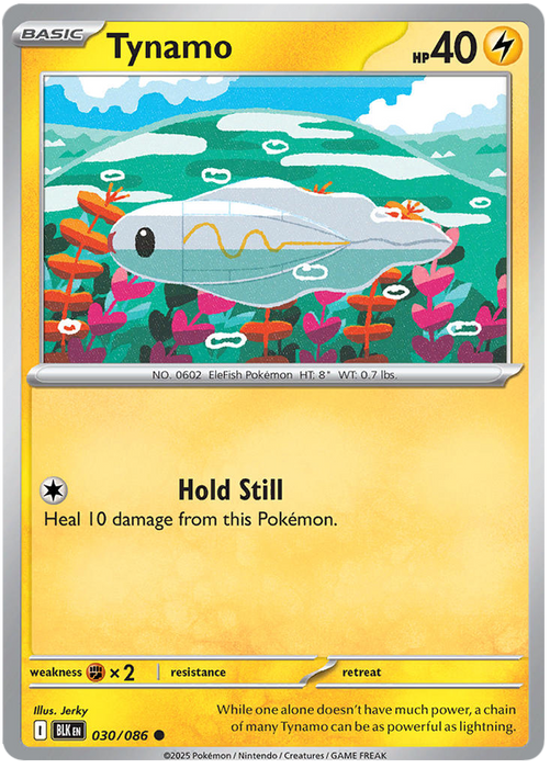 Tynamo 030/086 Common Pokemon Card (Scarlet & Violet Black Bolt)
