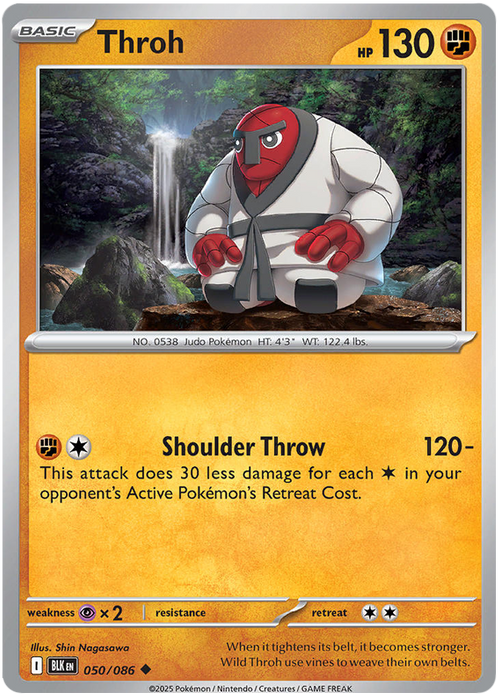 Throh 050/086 Uncommon Pokemon Card (Scarlet & Violet Black Bolt)