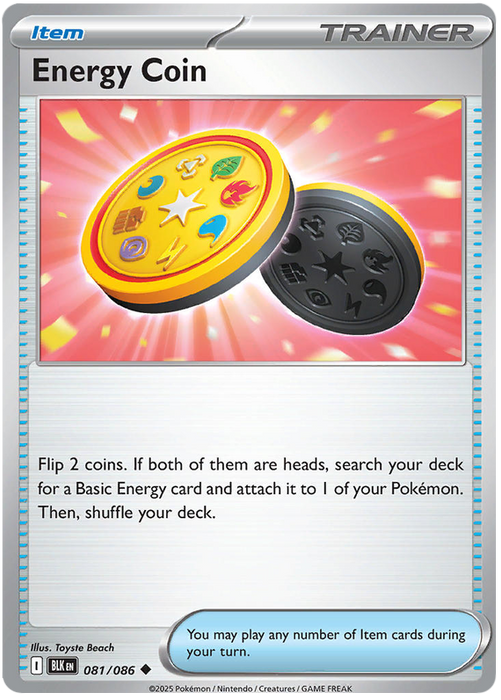 Energy Coin 081/086 Uncommon Pokemon Card (Scarlet & Violet Black Bolt)