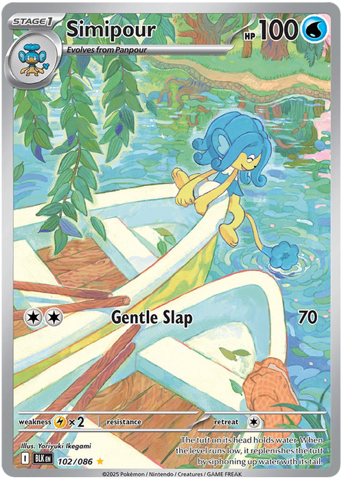 Simipour 102/086 Illustration Rare Pokemon Card (Scarlet & Violet Black Bolt)