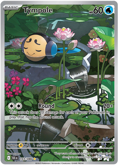 Tympole 103/086 Illustration Rare Pokemon Card (Scarlet & Violet Black Bolt)