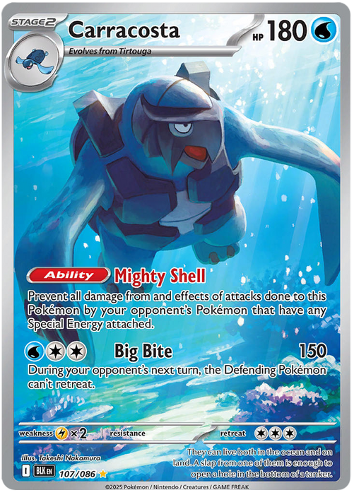 Carracosta 107/086 Illustration Rare Pokemon Card (Scarlet & Violet Black Bolt)