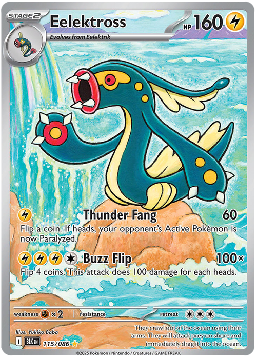 Eelektross 115/086 Illustration Rare Pokemon Card (Scarlet & Violet Black Bolt)
