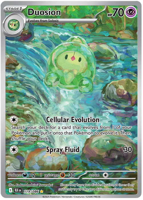 Duosion 119/086 Illustration Rare Pokemon Card (Scarlet & Violet Black Bolt)
