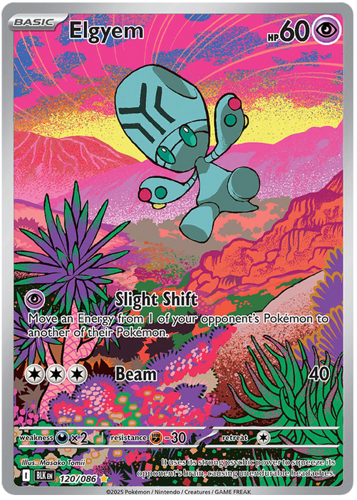 Elgyem 120/086 Illustration Rare Pokemon Card (Scarlet & Violet Black Bolt)