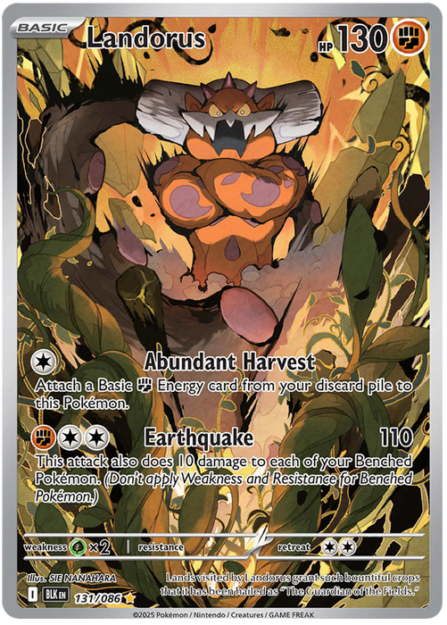 Landorus 131/086 Illustration Rare Pokemon Card (Scarlet & Violet Black Bolt)