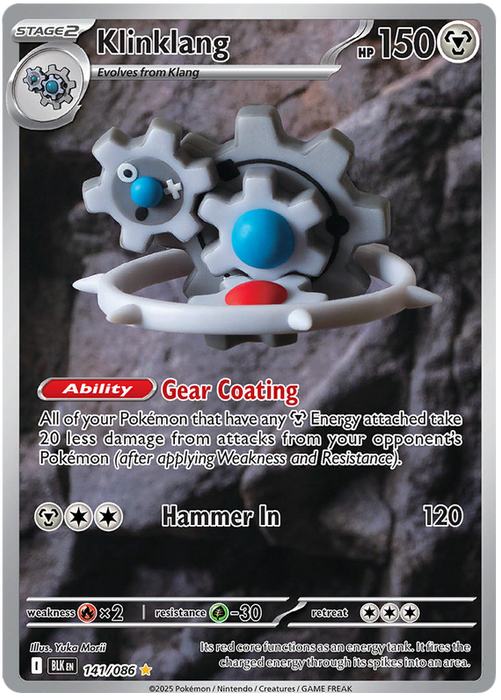 Klinklang 141/086 Illustration Rare Pokemon Card (Scarlet & Violet Black Bolt)