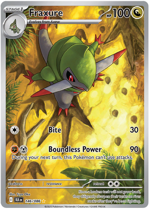 Fraxure 146/086 Illustration Rare Pokemon Card (Scarlet & Violet Black Bolt)