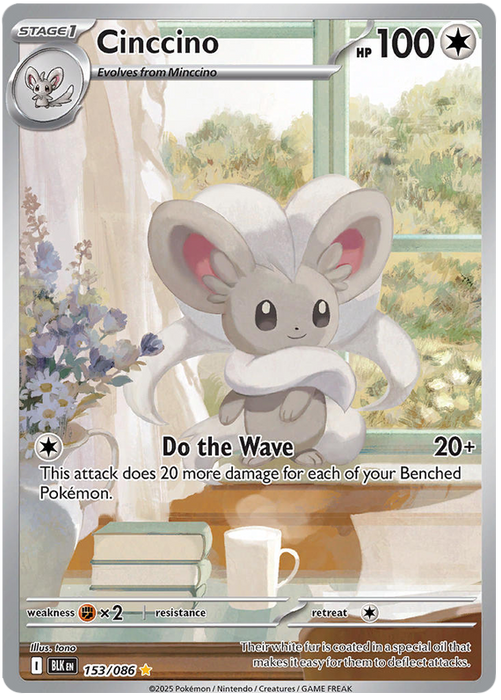Cinccino 153/086 Illustration Rare Pokemon Card (Scarlet & Violet Black Bolt)
