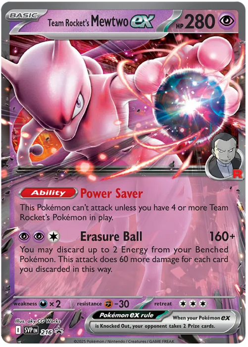 Team Rocket's Mewtwo EX SVP216 Pokemon Promo Card (Scarlet & Violet Promo Series)