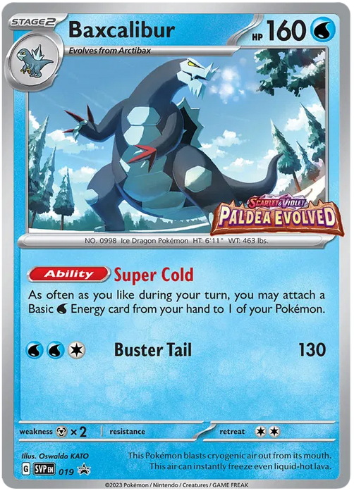 Baxcalibur SVP019 Pokemon Promo Card Scarlet Violet Promo Pokemon Card