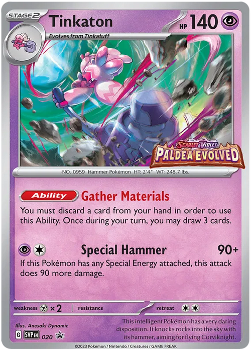 Tinkaton SVP020 Pokemon Promo Card Scarlet Violet Promo Pokemon Card