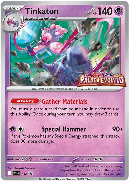 Tinkaton SVP020 Pokemon Promo Card Scarlet Violet Promo Pokemon Card