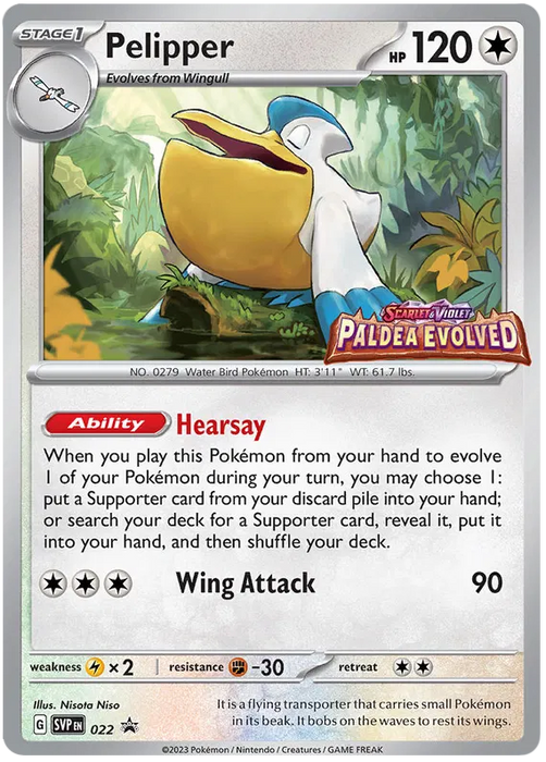 Pelipper SVP022 Pokemon Promo Card Scarlet Violet Promo Pokemon Card