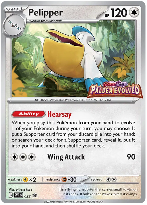 Pelipper SVP022 Pokemon Promo Card Scarlet Violet Promo Pokemon Card