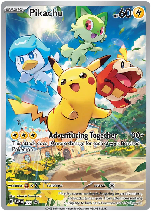 Pikachu SVP027 Pokemon Promo Card Scarlet Violet Promo Pokemon Card