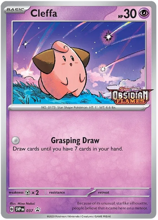 Cleffa SVP037 Pokemon Promo Card Scarlet Violet Promo Pokemon Card