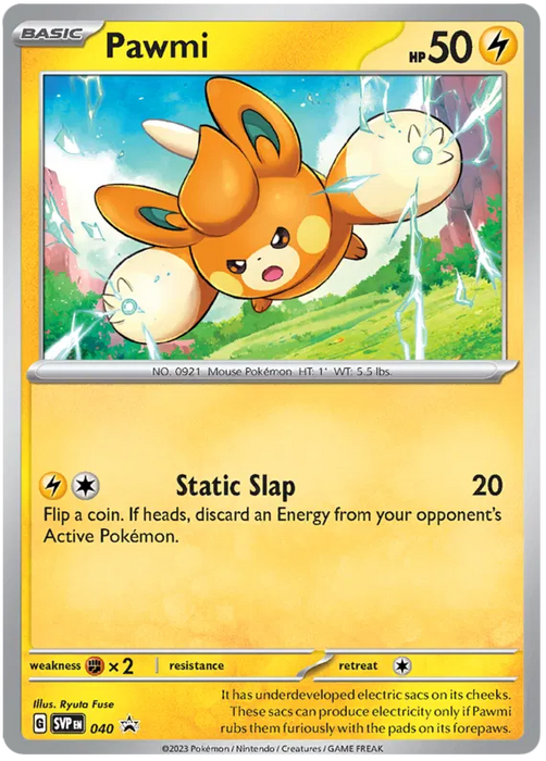 Pawmi SVP040 Pokemon Promo Card Scarlet Violet Promo Pokemon Card
