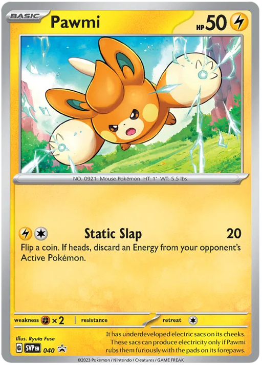 Pawmi SVP040 Pokemon Promo Card Scarlet Violet Promo Pokemon Card
