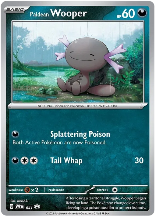 Paldean Wooper SVP041 Pokemon Promo Card Scarlet Violet Promo Pokemon Card
