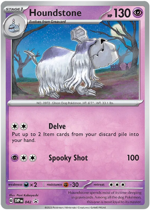 Houndstone SVP042 Pokemon Promo Card Scarlet Violet Promo Pokemon Card