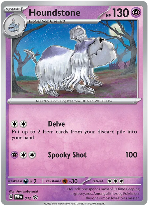 Houndstone SVP042 Pokemon Promo Card Scarlet Violet Promo Pokemon Card