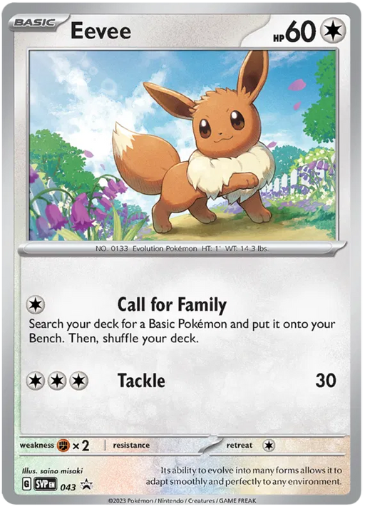 Eevee SVP043 Pokemon Promo Card Scarlet Violet Promo Pokemon Card