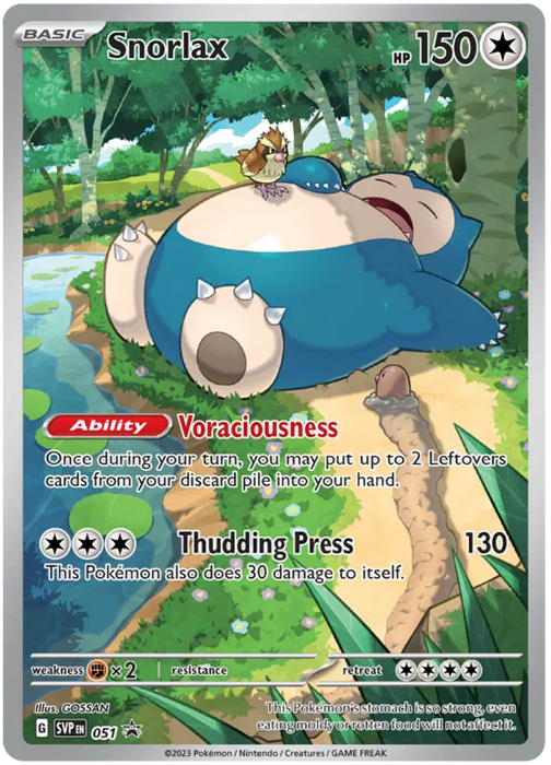 Snorlax SVP051 Pokemon Promo Card Scarlet Violet Promo Pokemon Card
