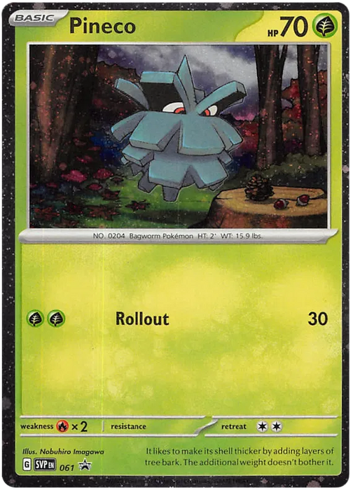 Pineco SVP061 Pokemon Promo Card Scarlet Violet Promo Pokemon Card