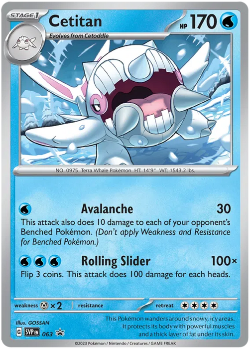 Cetitan SVP063 Pokemon Promo Card Scarlet Violet Promo Pokemon Card