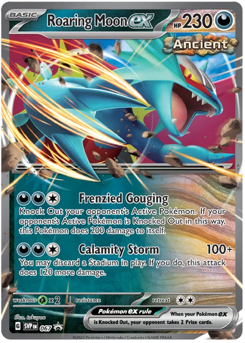 Roaring Moon ex SVP067 Pokemon Promo Card Scarlet Violet Promo Pokemon Card