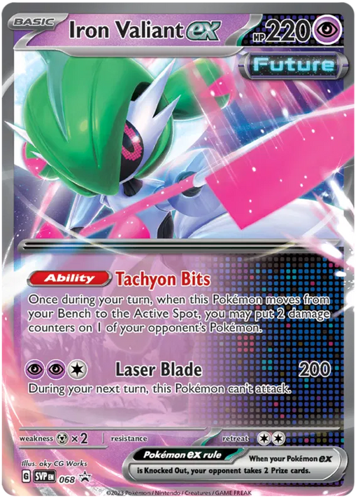Iron Valiant ex SVP068 Pokemon Promo Card Scarlet Violet Promo Pokemon Card