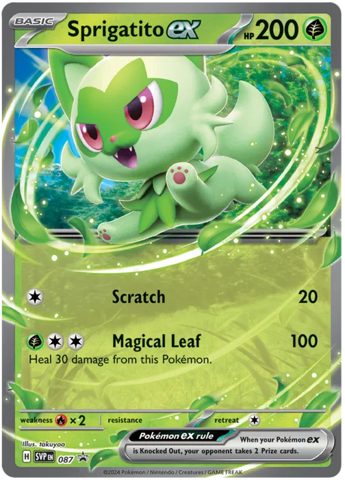 Sprigatito ex SVP087 Pokemon Promo Card Scarlet Violet Promo Pokemon Card