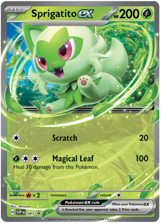 Sprigatito ex SVP087 Pokemon Promo Card Scarlet Violet Promo Pokemon Card