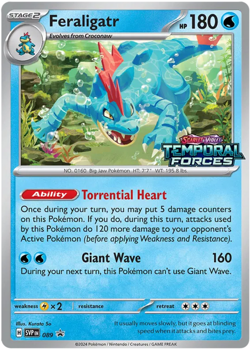Feraligatr SVP089 Pokemon Promo Card Scarlet Violet Promo Pokemon Card