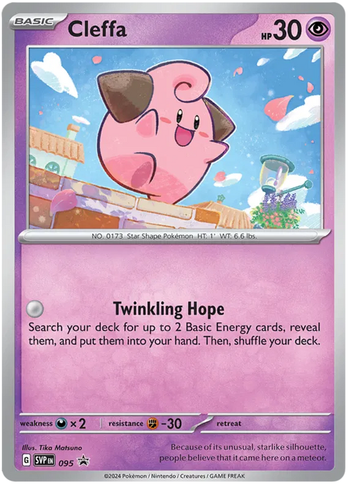 Cleffa SVP095 Pokemon Promo Card Scarlet Violet Promo Pokemon Card