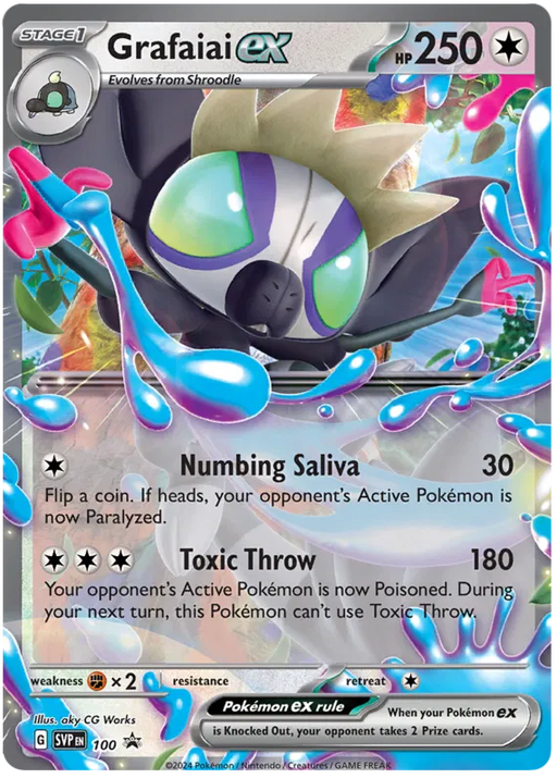 Grafaiai ex SVP100 Pokemon Promo Card Scarlet Violet Promo Pokemon Card